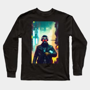 Abstract Cyberpunk Man Long Sleeve T-Shirt